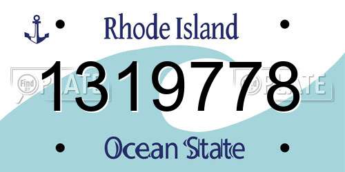 1319778 Rhode Island License Plate