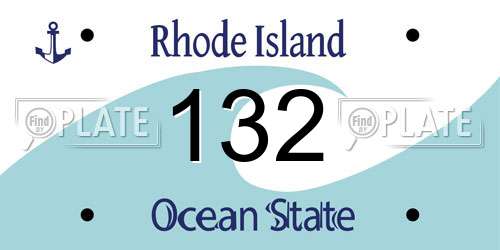 132 Rhode Island License Plate