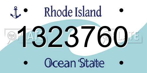 1323760 Rhode Island License Plate