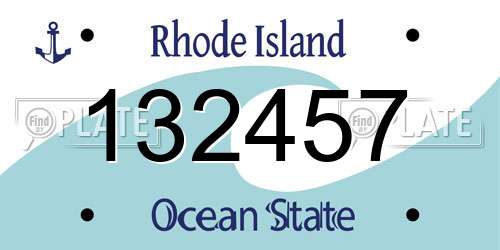 132457 Rhode Island License Plate