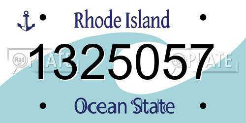 1325057 Rhode Island License Plate