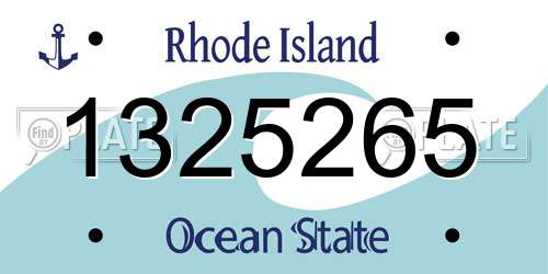 1325265 Rhode Island License Plate