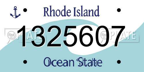 1325607 Rhode Island License Plate
