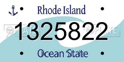1325822 Rhode Island License Plate