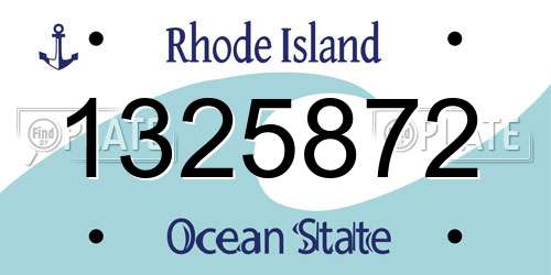 1325872 Rhode Island License Plate