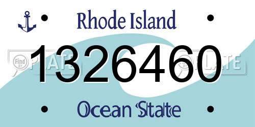 1326460 Rhode Island License Plate