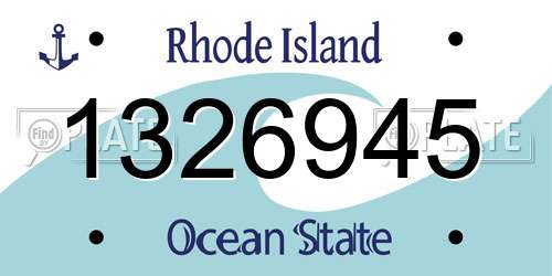 1326945 Rhode Island License Plate