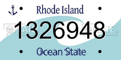 1326948 Rhode Island License Plate