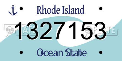 1327153 Rhode Island License Plate