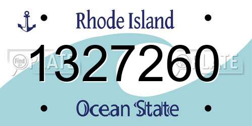 1327260 Rhode Island License Plate