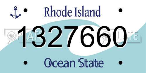 1327660 Rhode Island License Plate
