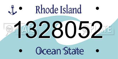 1328052 Rhode Island License Plate