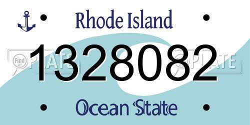 1328082 Rhode Island License Plate