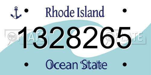 1328265 Rhode Island License Plate