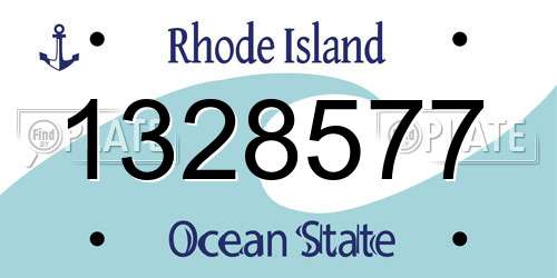 1328577 Rhode Island License Plate