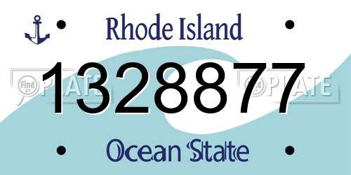 1328877 Rhode Island License Plate