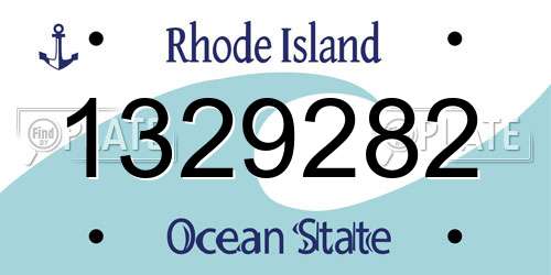 1329282 Rhode Island License Plate