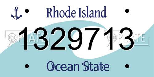 1329713 Rhode Island License Plate