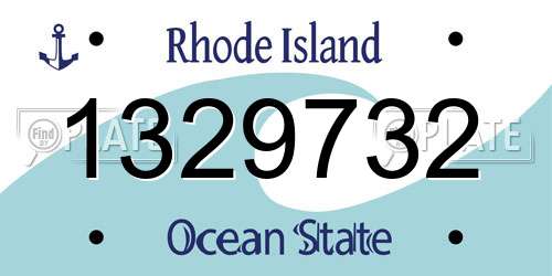 1329732 Rhode Island License Plate