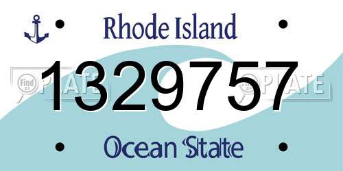 1329757 Rhode Island License Plate