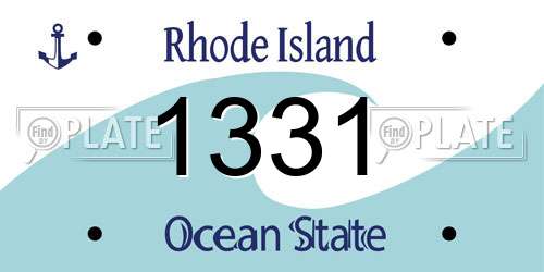 1331 Rhode Island License Plate