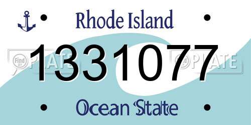 1331077 Rhode Island License Plate