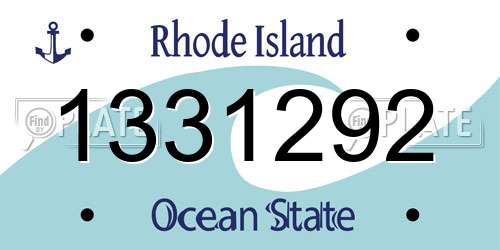 1331292 Rhode Island License Plate