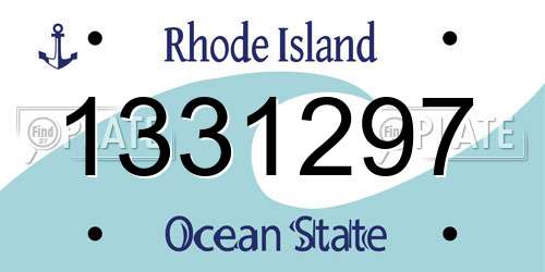 1331297 Rhode Island License Plate