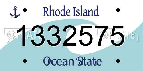 1332575 Rhode Island License Plate