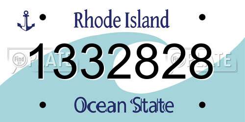 1332828 Rhode Island License Plate