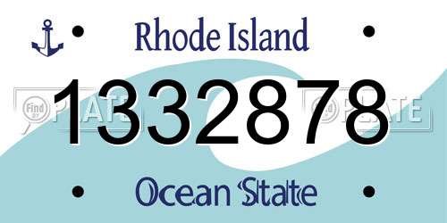 1332878 Rhode Island License Plate