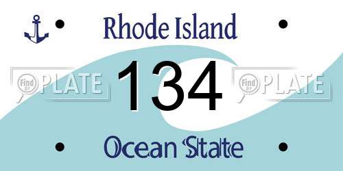 134 Rhode Island License Plate