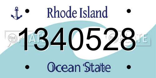 1340528 Rhode Island License Plate