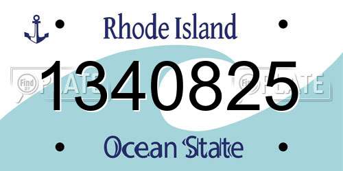 1340825 Rhode Island License Plate