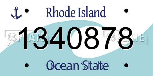 1340878 Rhode Island License Plate