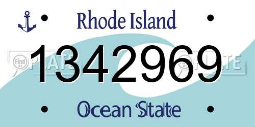 1342969 Rhode Island License Plate