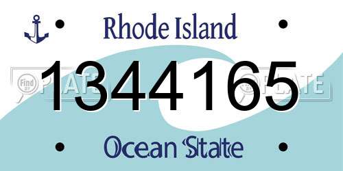 1344165 Rhode Island License Plate