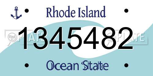 1345482 Rhode Island License Plate