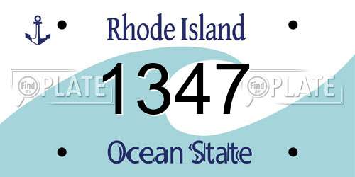 1347 Rhode Island License Plate