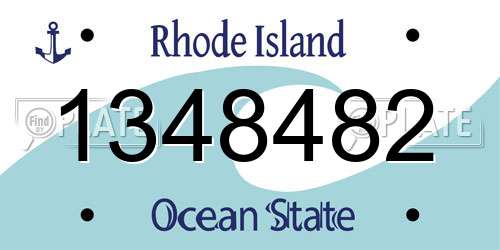 1348482 Rhode Island License Plate