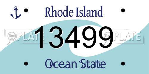 13499 Rhode Island License Plate