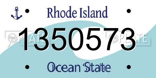 1350573 Rhode Island License Plate