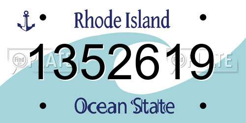 1352619 Rhode Island License Plate