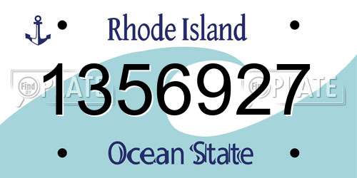 1356927 Rhode Island License Plate