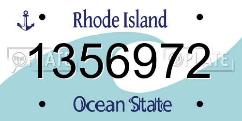 1356972 Rhode Island License Plate