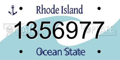 1356977 Rhode Island License Plate