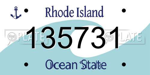 135731 Rhode Island License Plate