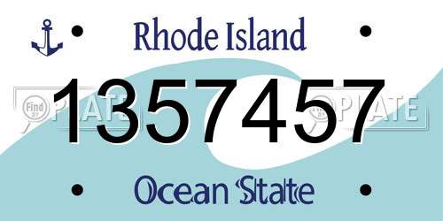 1357457 Rhode Island License Plate