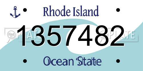 1357482 Rhode Island License Plate