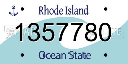1357780 Rhode Island License Plate